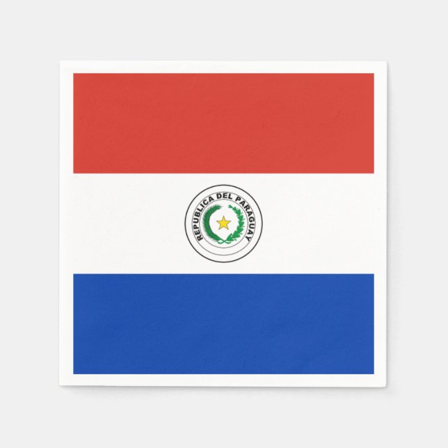 Paraguayan flag paper napkins (Front)