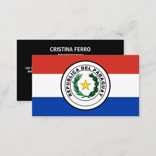 Paraguayan Flag  Seal Flag of Paraguay Business Card
