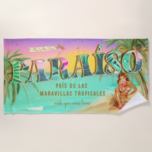 Paraso Spanish Fun in the Sun  Towel