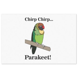 Parakeet Bird Lovers Tissue Paper