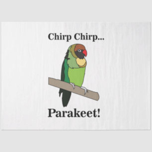 Parakeet Bird Lovers Tissue Paper