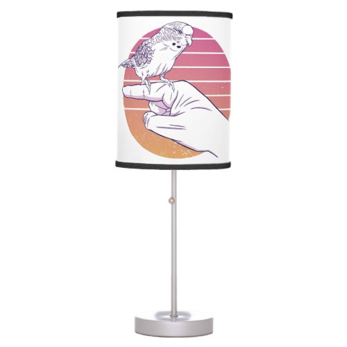 Parakeet bird on finger design table lamp