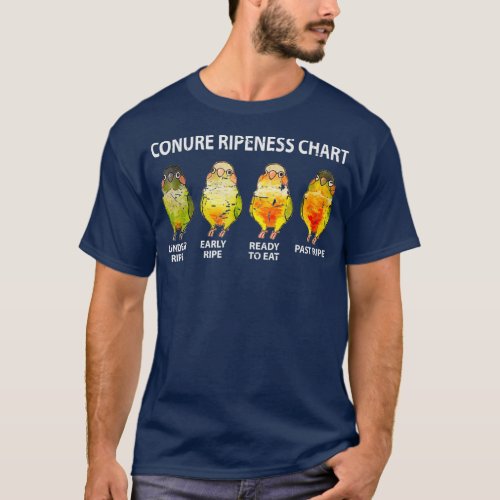 Parakeet Conure Ripeness Bird Chart Gift  2 T_Shirt