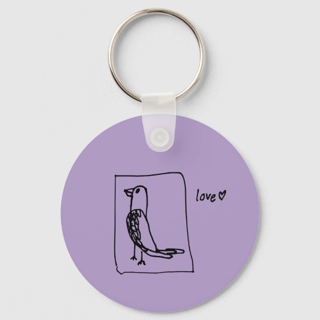 parakeet keychain (Front)