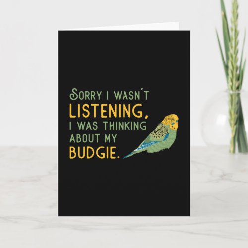 Parakeet Lover About My Budgie Budgerigar Budgie Card