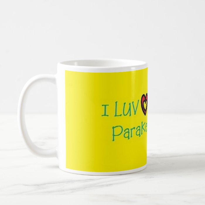 Parakeet mug " love my parakeet"coffee cup