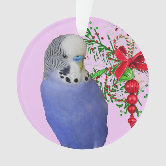 Parakeet Ornament for Holidays and Home (Front)