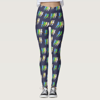 Parakeet pattern leggings