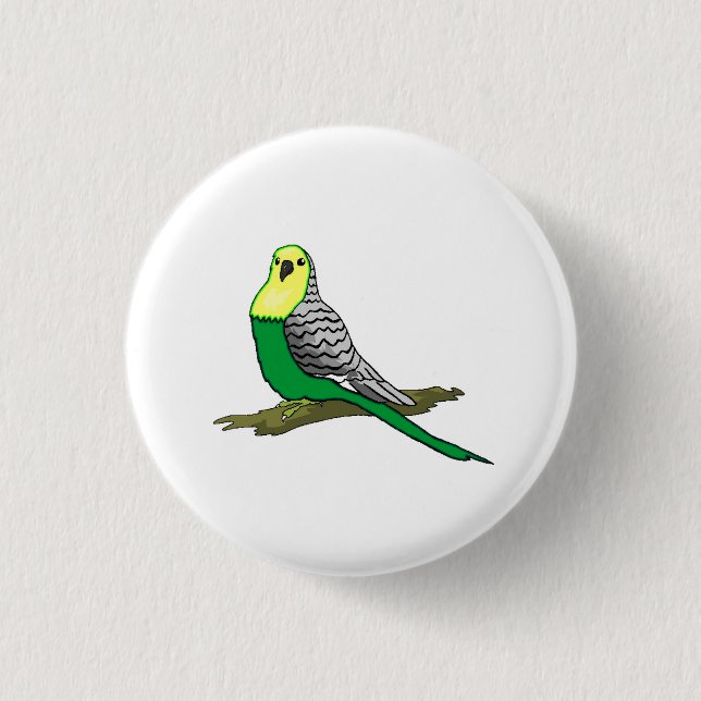 Parakeet Pinback Button (Front)