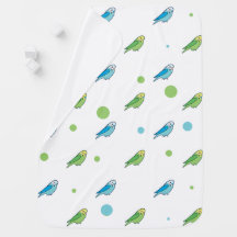 Parakeet Polka Dot Baby Blanket