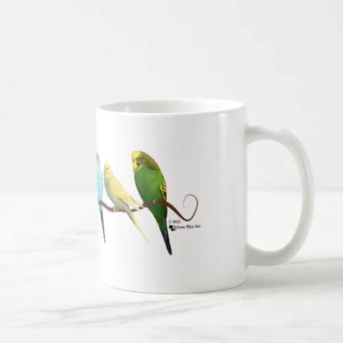Parakeets  Cockatiels Coffee Mug