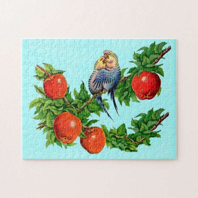 parakeets in love jigsaw puzzle (Horizontal)