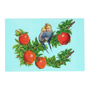 parakeets in love placemat