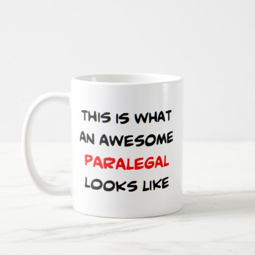 paralegal awesome coffee mug