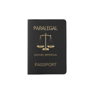 Paralegal - Black and Gold Passport Holder