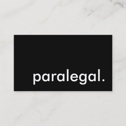 paralegal. business card