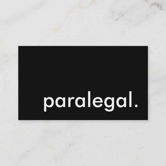 paralegal. business card (Front)