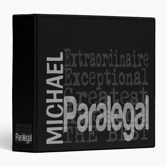 Paralegal Extraordinaire CUSTOM 3 Ring Binder (Front/Spine)