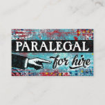 Paralegal For Hire Business Cards - Blue Red at Zazzle