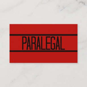 Paralegal Red Business Card