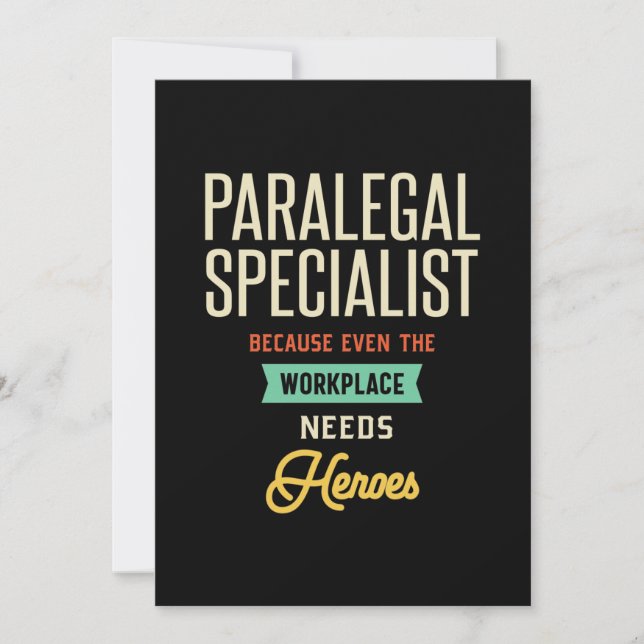 Paralegal Specialist Thank You Card (Front)
