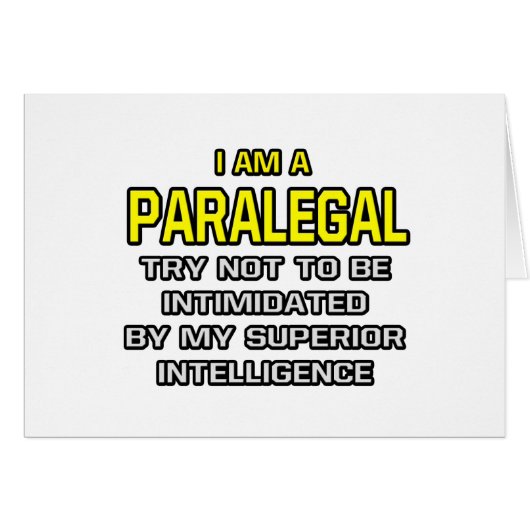 Paralegal...Superior Intelligence Cards (Front Horizontal)