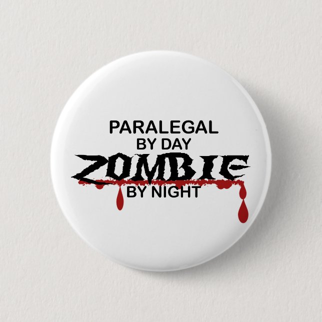 Paralegal Zombie Button (Front)