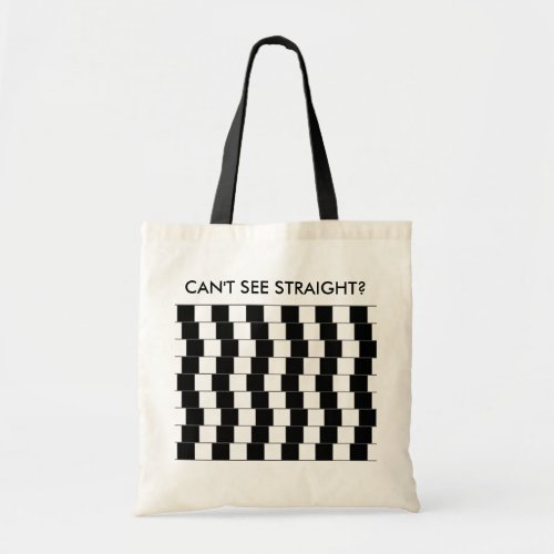 Parallel lines geometrical_optical illusion tote bag