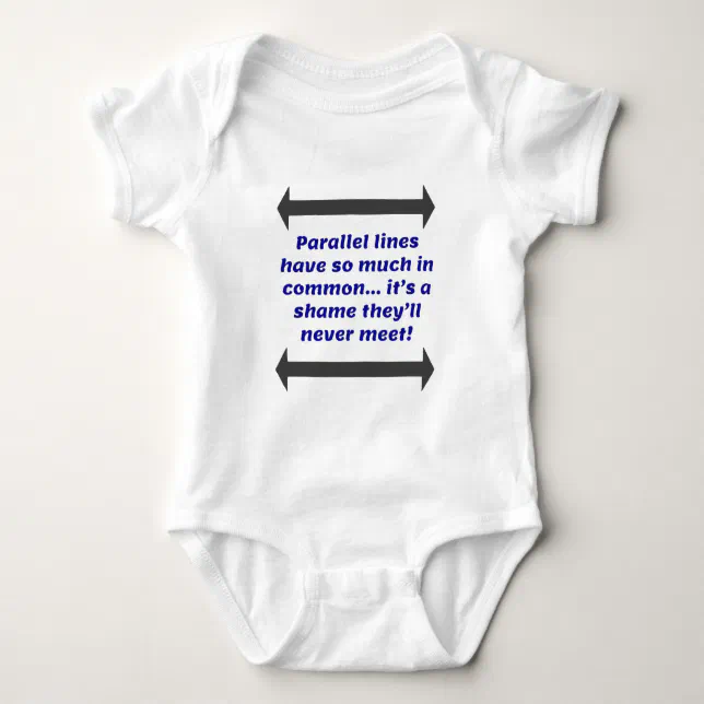 Parallel Lines Math Joke Baby Bodysuit
