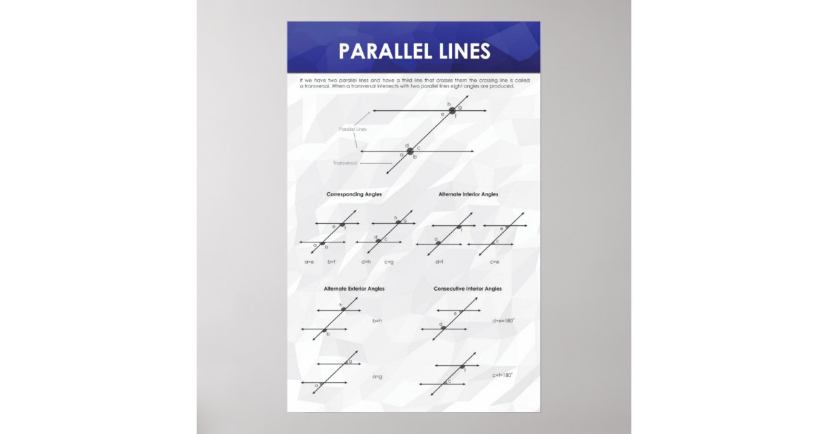 Parallel Lines - Math Poster | Zazzle
