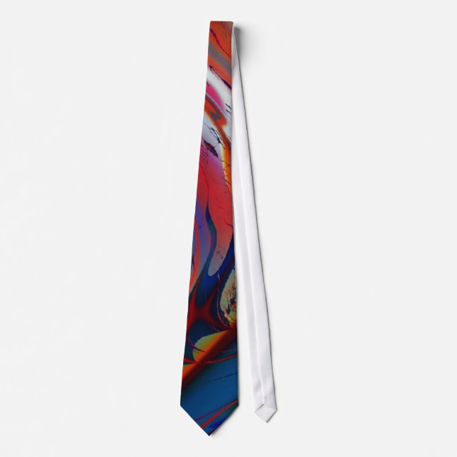 Parallelogram Cool Abstract Fine Art Fractal Tie (Front)