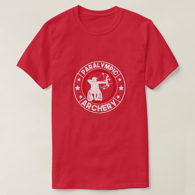 Paralympic Athlete Sport Game Paralympic Archery   T-Shirt (Design Front)