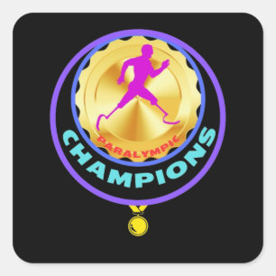 Paralympic Champions Square Sticker