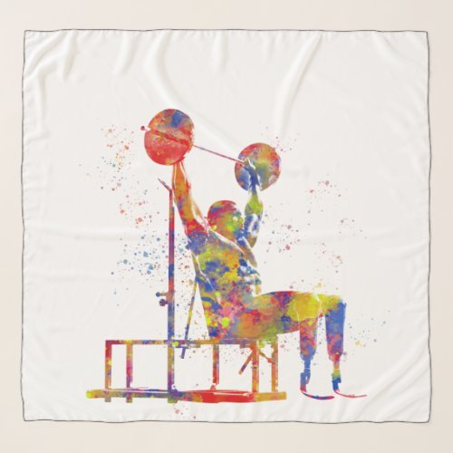 Paralympic sport in watercolor scarf