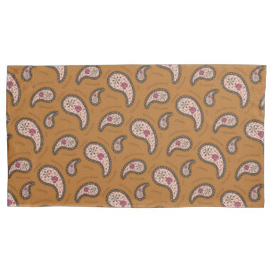 Paramecia Paisley Biology Science Coffee Brown Pillow Case