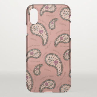 Paramecia Paisley Biology Science Mauve iPhone X Case