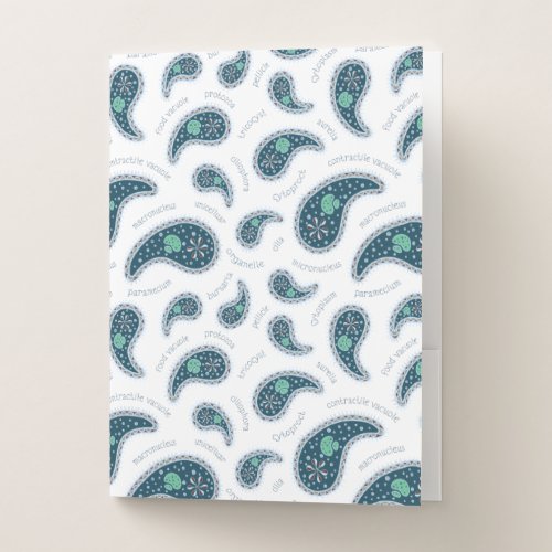 Paramecia Paisley Biology Science Protozoan Pocket Folder