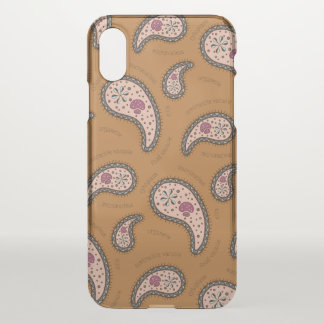 Paramecia Paisley Customizable Biology Brown iPhone X Case