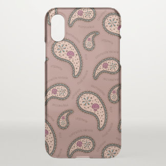 Paramecia Paisley Customizable Biology Mocha Brown iPhone X Case