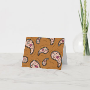 Paramecia Paisley Personalizable Biology Latte Letterpress Thank You Card