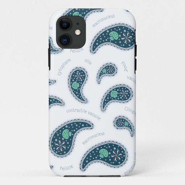 Paramecia Paisley Protozoan Biology Science Case-Mate iPhone Case (Back)