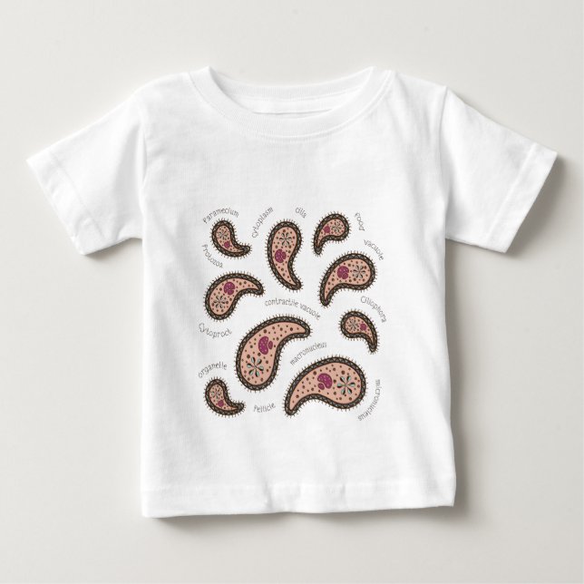 Paramecia Paisley Protozoan Biology Science Toddle Baby T-Shirt (Front)