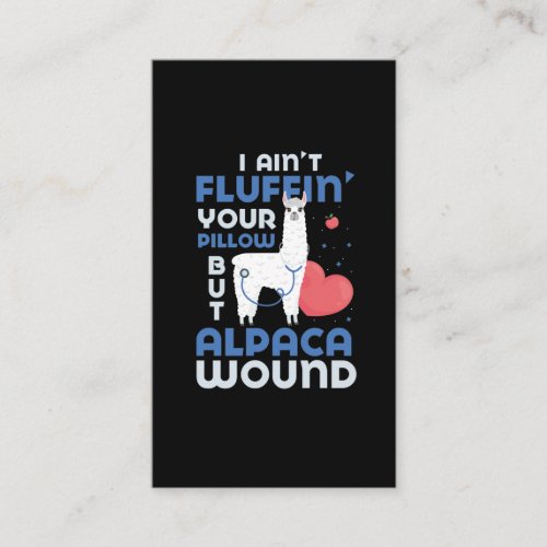 Paramedic Alpaca Wound Care Nurse Trauma EMT Business Card