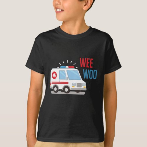 Paramedic Ambulance Car wee woo Hospital EMT T_Shirt