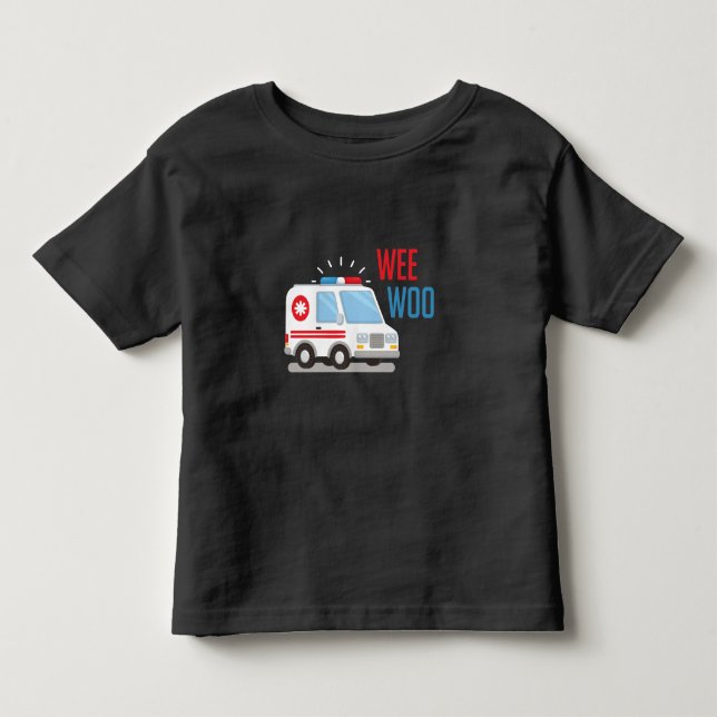 Paramedic Ambulance Car wee woo Hospital EMT Toddler T-shirt (Front)