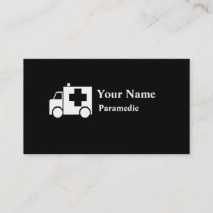 Paramedic ambulance customizable business cards