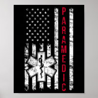 Paramedic American Flag Independence Day Emt Ems U