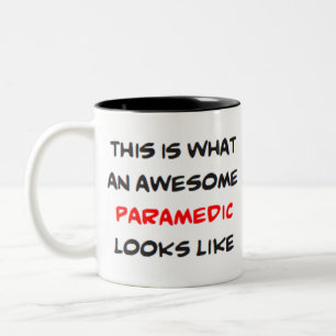 paramedic, awesome Two-Tone coffee mug
