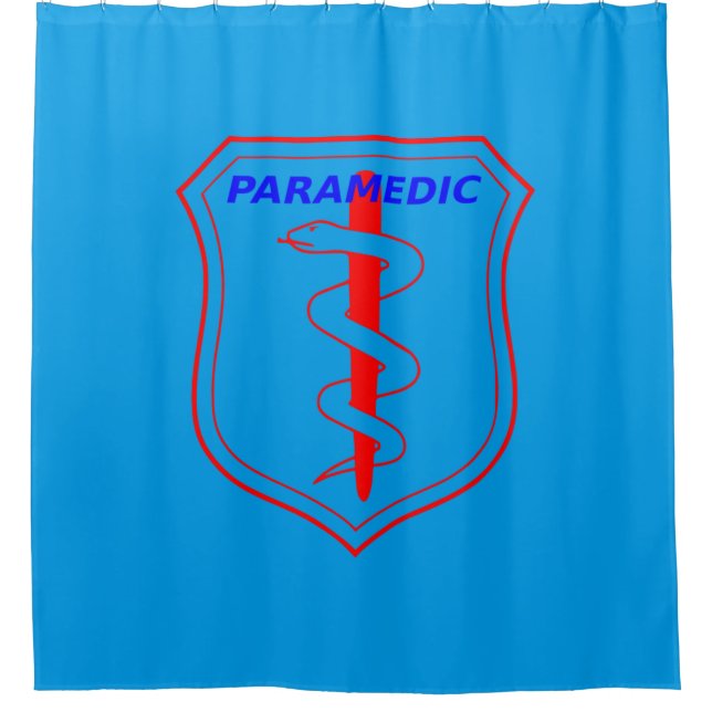 Paramedic Badge Shower Curtain (Front)