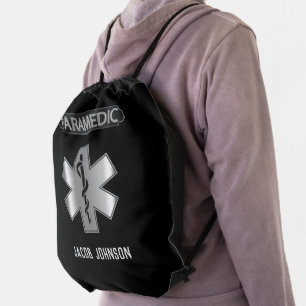 Paramedic - Black and Silver Backpack